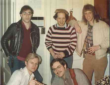 Left to right (standing, rear): Bill Guercio, Bernie Kugel, Russ Amend.  Squatting (Front): Tim Blake, Craig Davison